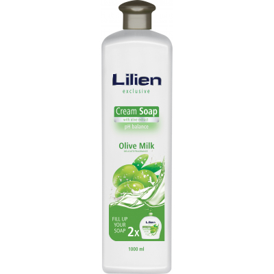 Lilien Olive Milk tekuté mýdlo, náplň, 1 l