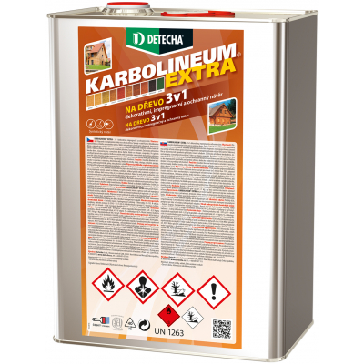 Detecha Karbolineum Extra 3v1 barva na dřevo, dub, 8 kg Doprodej, Exp. 05/25