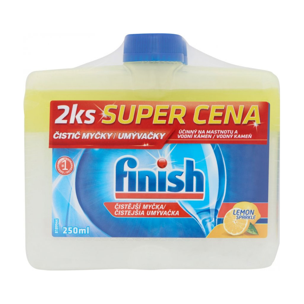 Finish Lemon čistič myčky duopack, 2× 250 ml