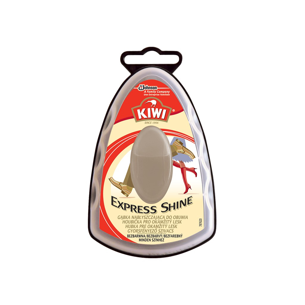 Kiwi Express Shine houbička na boty, bezbarvá lesk, 6 ml