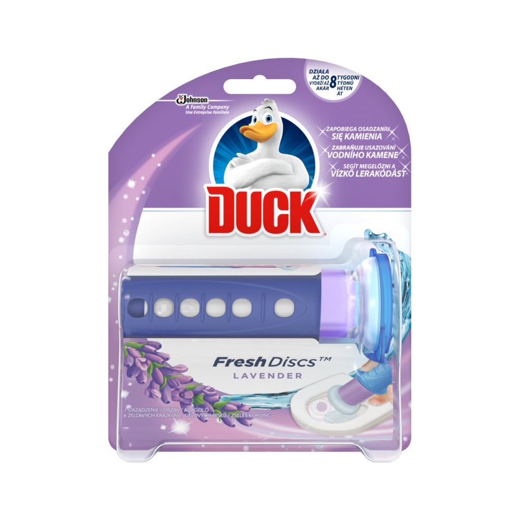 Duck Fresh Discs Levandule WC gel pro hygienickou čistotu a svěžest toalety, 36 ml
