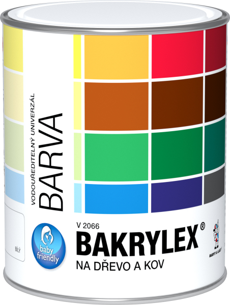 Bakrylex Univerzál lesk V2066 barva na dřevo a kov, 1999 černá 700 g