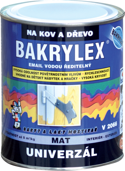 Bakrylex Univerzál mat V2066 barva na dřevo a kov 0199 černá 700 g