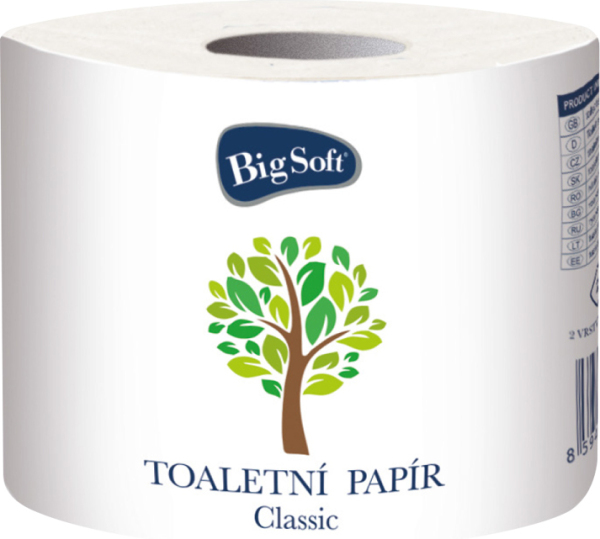 Big Soft Classic 1000 2vrstvý toaletní papír, role 1000 útržků, 1 role