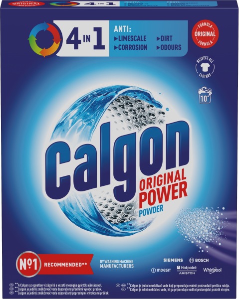 Calgon 3v1 změkčovač vody proti vodnímu kameni, 10 praní, 500 g