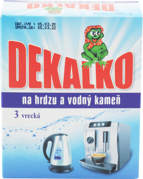 Důbrava Dekalko práškový přípravek na rez a vodní kámen, 3 sáčky, 150 g