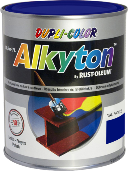 Dupli-Color Alkyton Lesk, samozákladová barva na rez, Ral 5002 ultramarínová, 750 ml