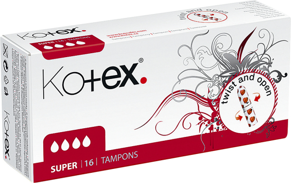 Kotex Super tampóny, 16 ks