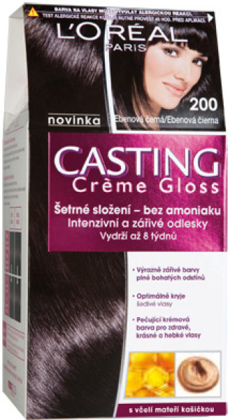 L´´Oréal Casting Crème Gloss barva na vlasy ebenová černá 200