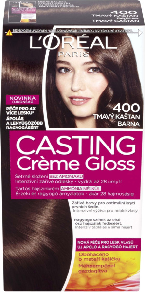 L´´Oréal Casting Crème Gloss barva na vlasy tmavý kaštan 400