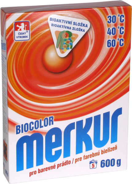 Merkur Biocolor prací prášek pro barevné, 600 g