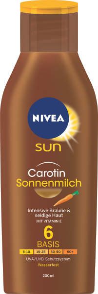 Nivea Sun Carotene sun lotion OF 6 mléko na opalování, 200 ml