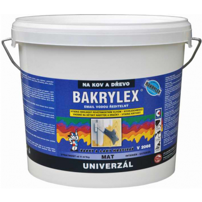 Bakrylex Univerzál mat V2066 barva na dřevo a kov 0230 hnědá kaštan 5 kg Doprodej, Exp. 08/26