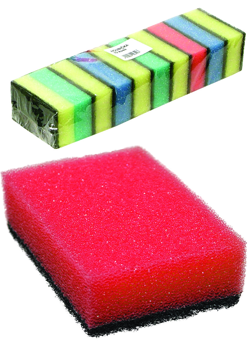 Houbička barevné - standardní balení 10 ks  8x5x3 cm  polyuretan