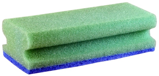 Houba GASTRO tvarovaná na teflon zelená/modrá balení 5 ks  15,5x7x4,5 cm  polyuretan
