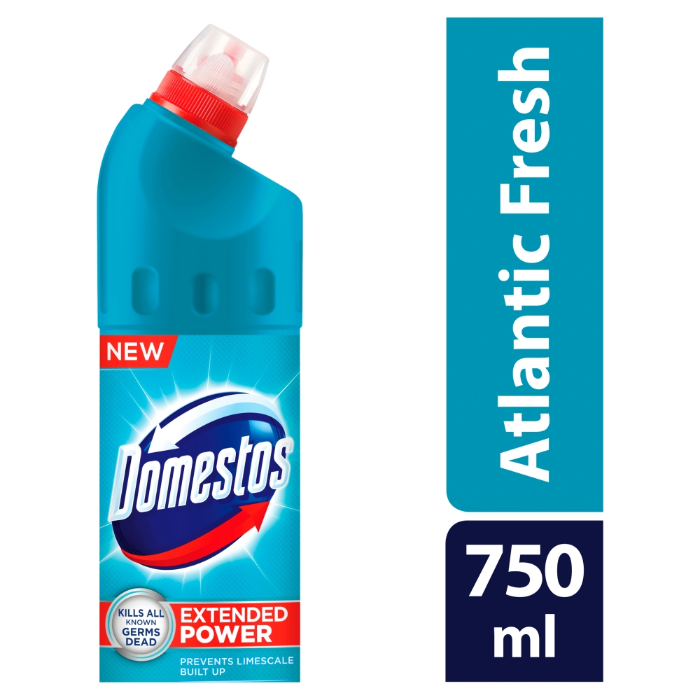 Domestos WC čistič 24h Atlantic Fresh, 750 ml
