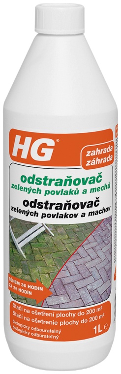 HG odstraňovač zelených povlaků a mechů– koncentrát 1000 ml