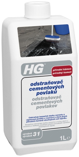 HG odstraňovač cementových povlaků z přírodního kamene 1000 ml