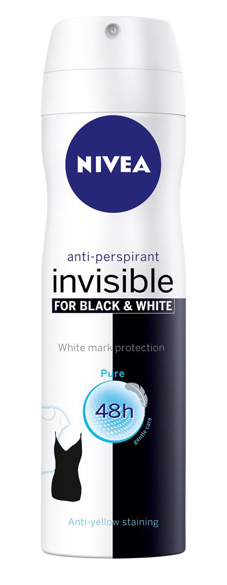 Nivea antiperspirant  sprej 150ml Invisible for Black&White Pure