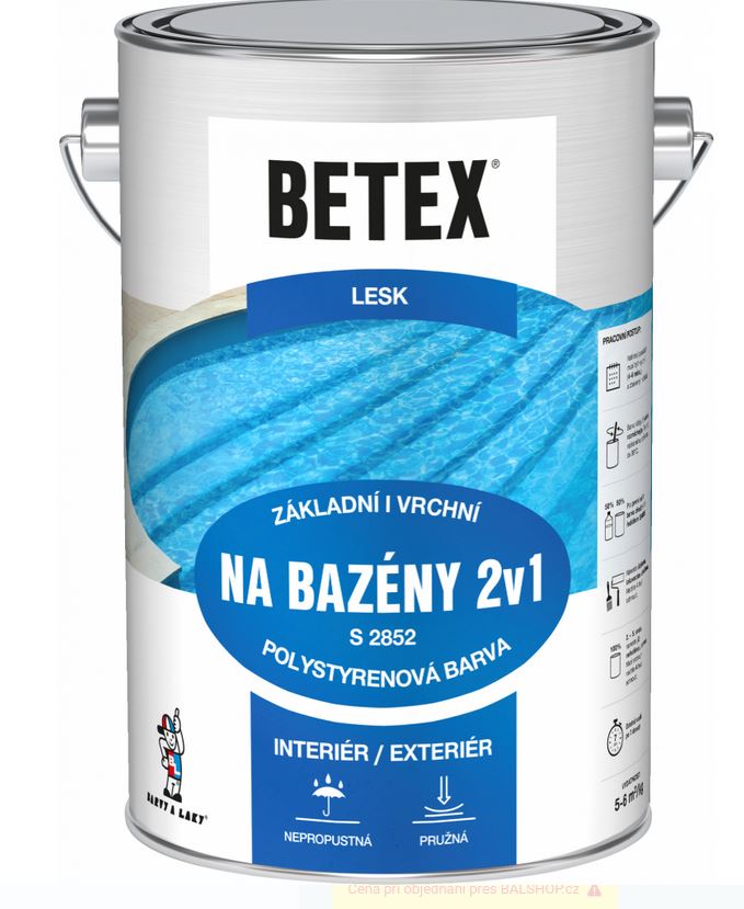 Betex s2852 2v1 základní i vrchní barva na bazény 0440 tmavě modrá, 4 kg
