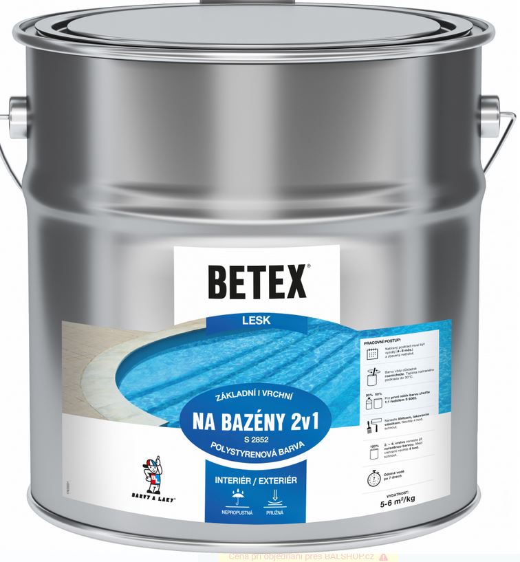 Betex s2852 2v1 základní i vrchní barva na bazény 0440 tmavě modrá, 9 kg