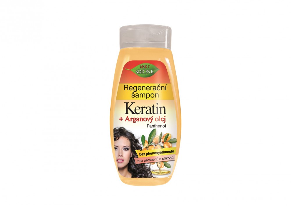 BIO Keratin s Arganovým olejem regenerační šampon 260 ml 