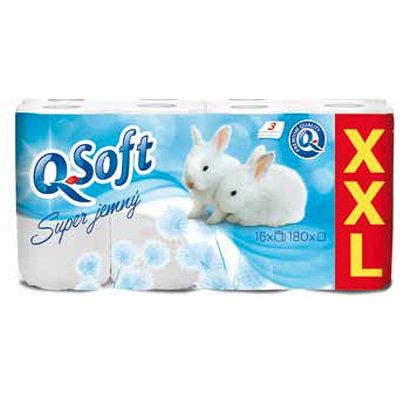 Q soft toaletní papír XXL 16x180 útržků 3vrstvý
