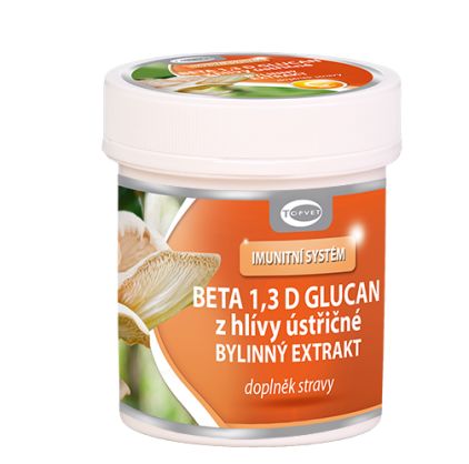 Topvet Beta 1,3 D gluckan bylinný extrakt 60ks Imunita, antioxidanty, únava, cholesterol
