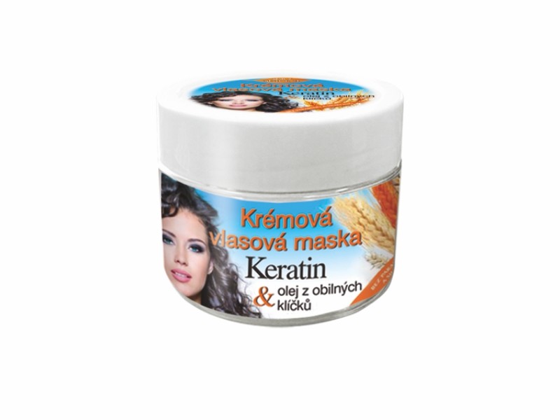 BIO Krémová vlasová maska KERATIN + Olej z obilných klíčků 260 ml 