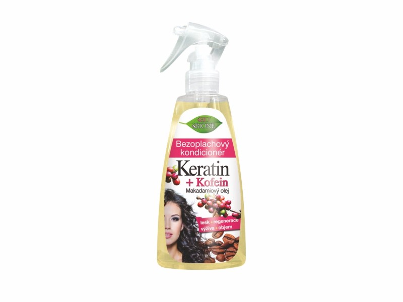 Bio KERATIN + KOFEIN Bezoplachový kondicionér sprej 260 ml  Bione cosmetics