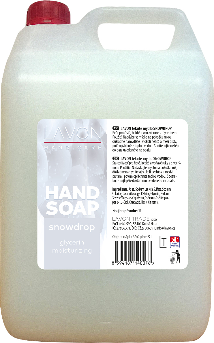 Lavon tekuté mýdlo bílé 5l