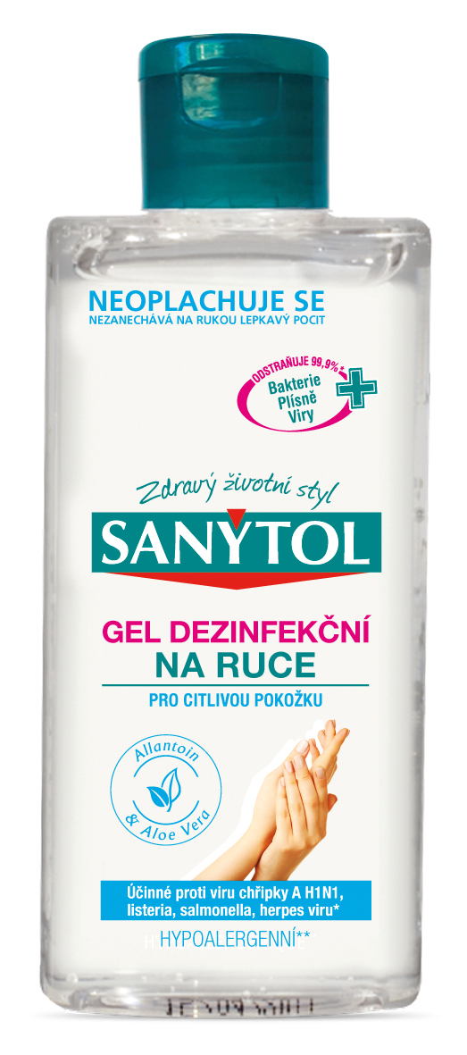 Sanytol Sensitive dezinfekční gel na ruce, ničí viry a bakterie, 75 ml