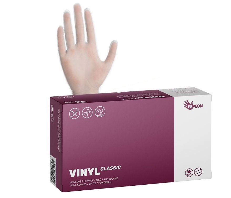 Jednorázové Vinylové rukavice 100 ks XL