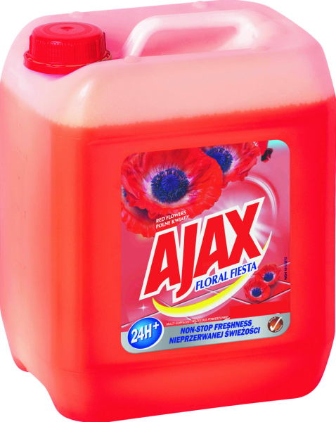 Ajax Floral Fiesta Red Flowers, univerzální čistící prostředek, 5 l