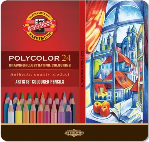 Koh-I-Noor : Polycolor : Artist Colored Pencils 3824 : Set Of 24